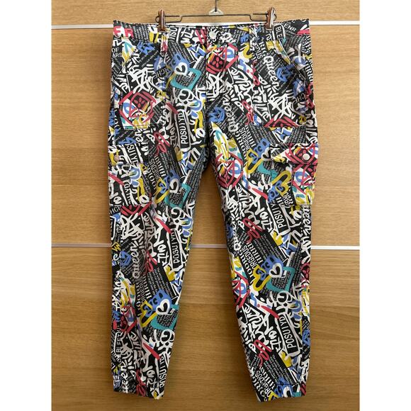 Graffiti Streetwear Jogger Jeans by VIP Jeans - Women’s Sz 17/18 - colorful - Picture 1 of 5